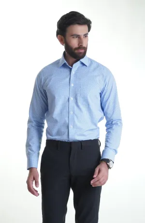 Sky Blue Stripe Cotton Shirt