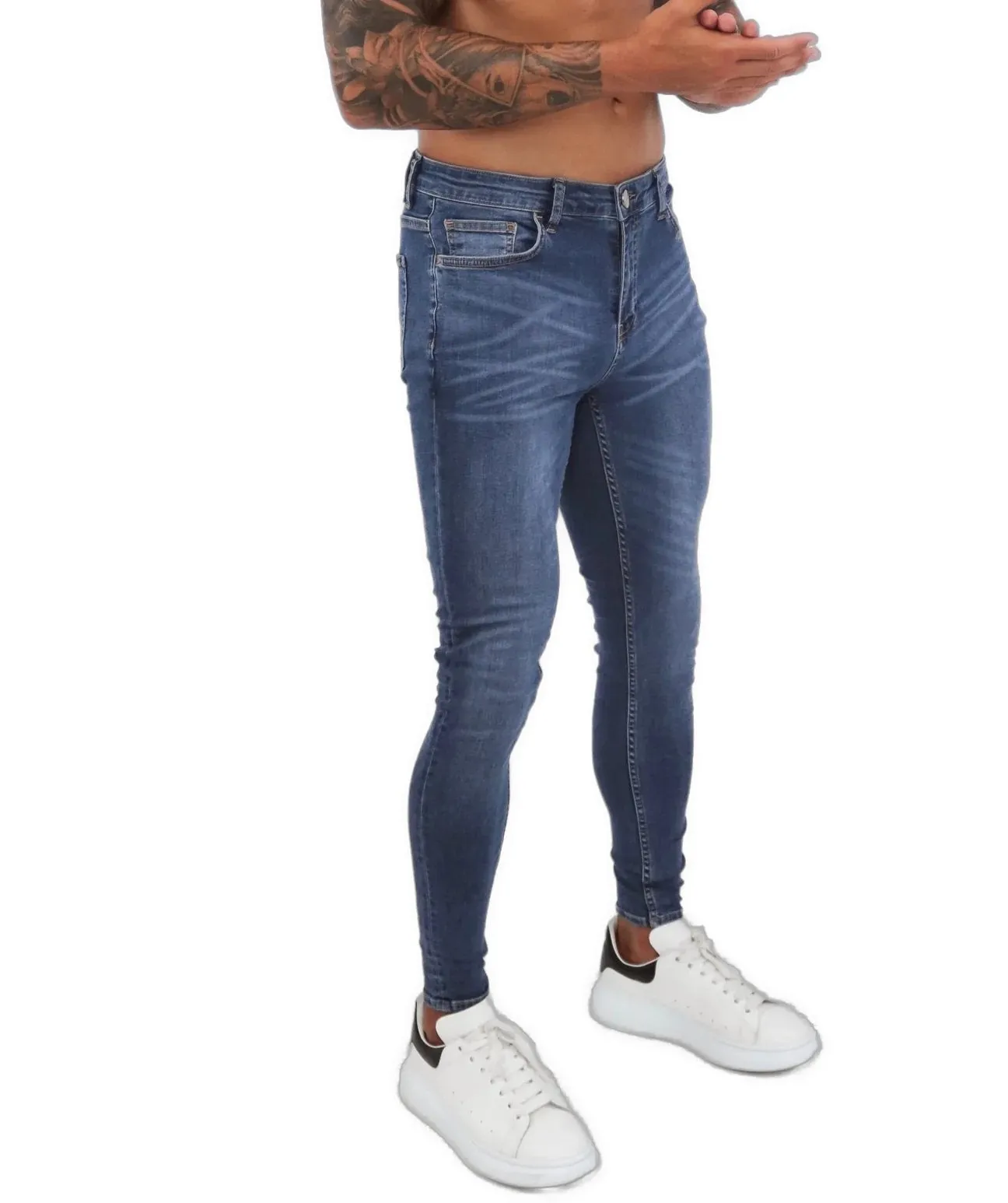 SLONY - Dark Blue Skinny Jeans for Men