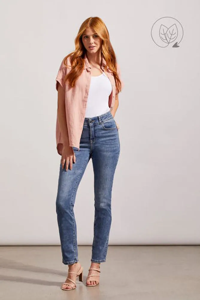Sophia 5 Pkt Curvy Straight Jeans in Dk. Vintage by Tribal