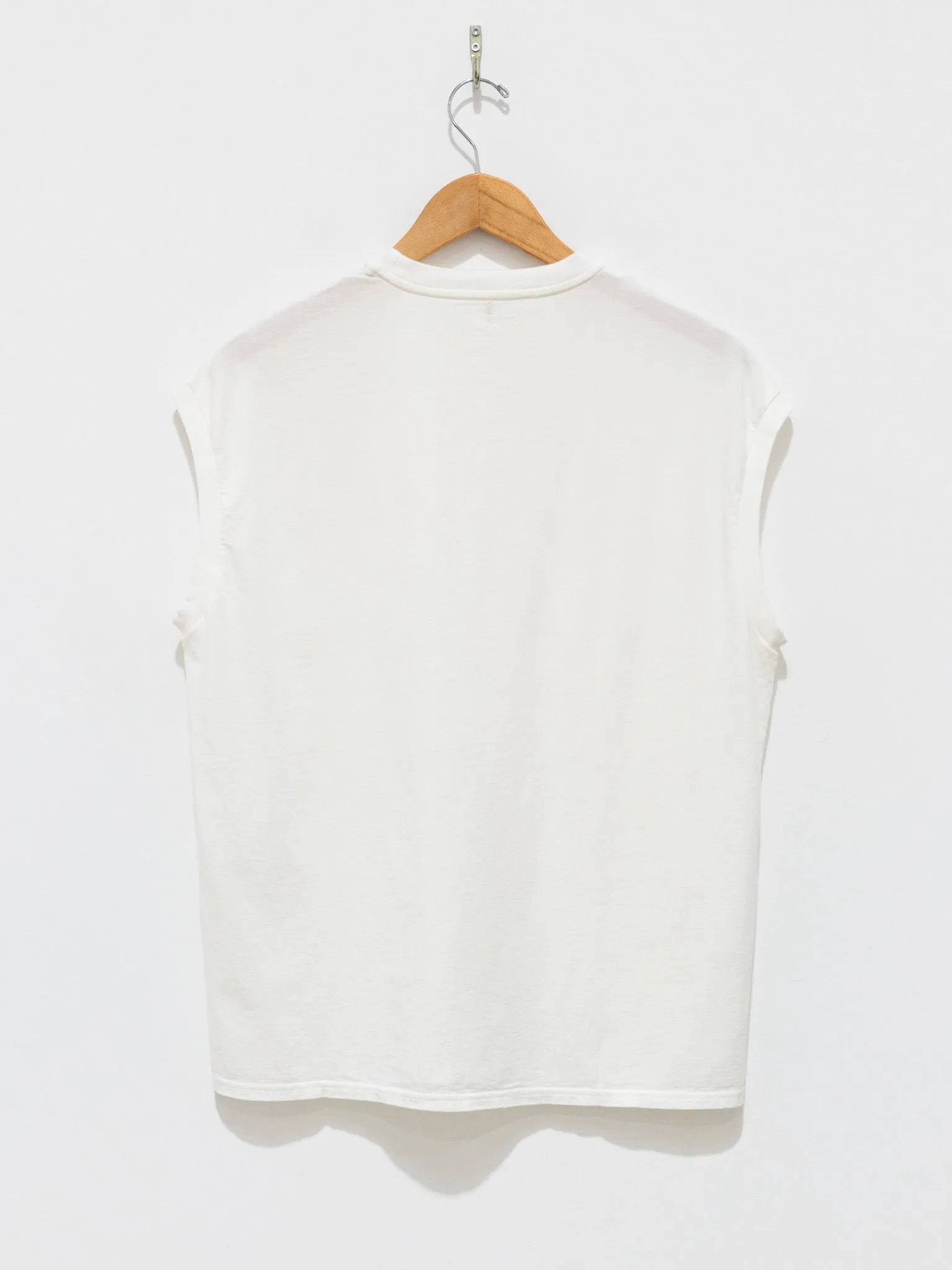 Square Patterned Sleeveless Tee - White