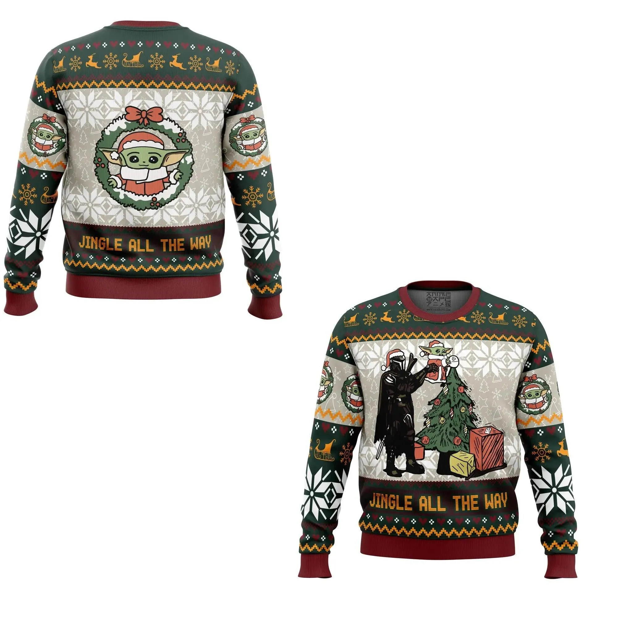 Super Hero Cartoon Anime Mandalorian Ugly Christmas