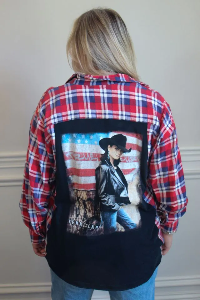 Terri Clare Band Tee Flannel