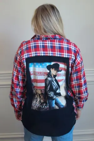 Terri Clare Band Tee Flannel