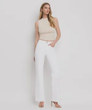 THE LESLIE WHITE WIDE FLARE VERVET