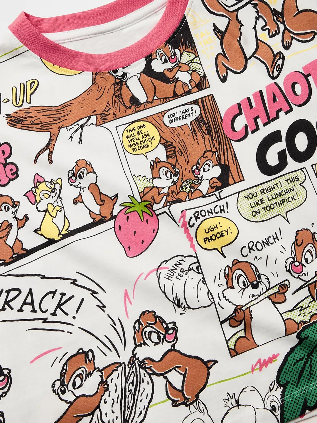 The Souled Store Official Chip 'n Dale: Chaotic Good Women Oversized Crop Tops