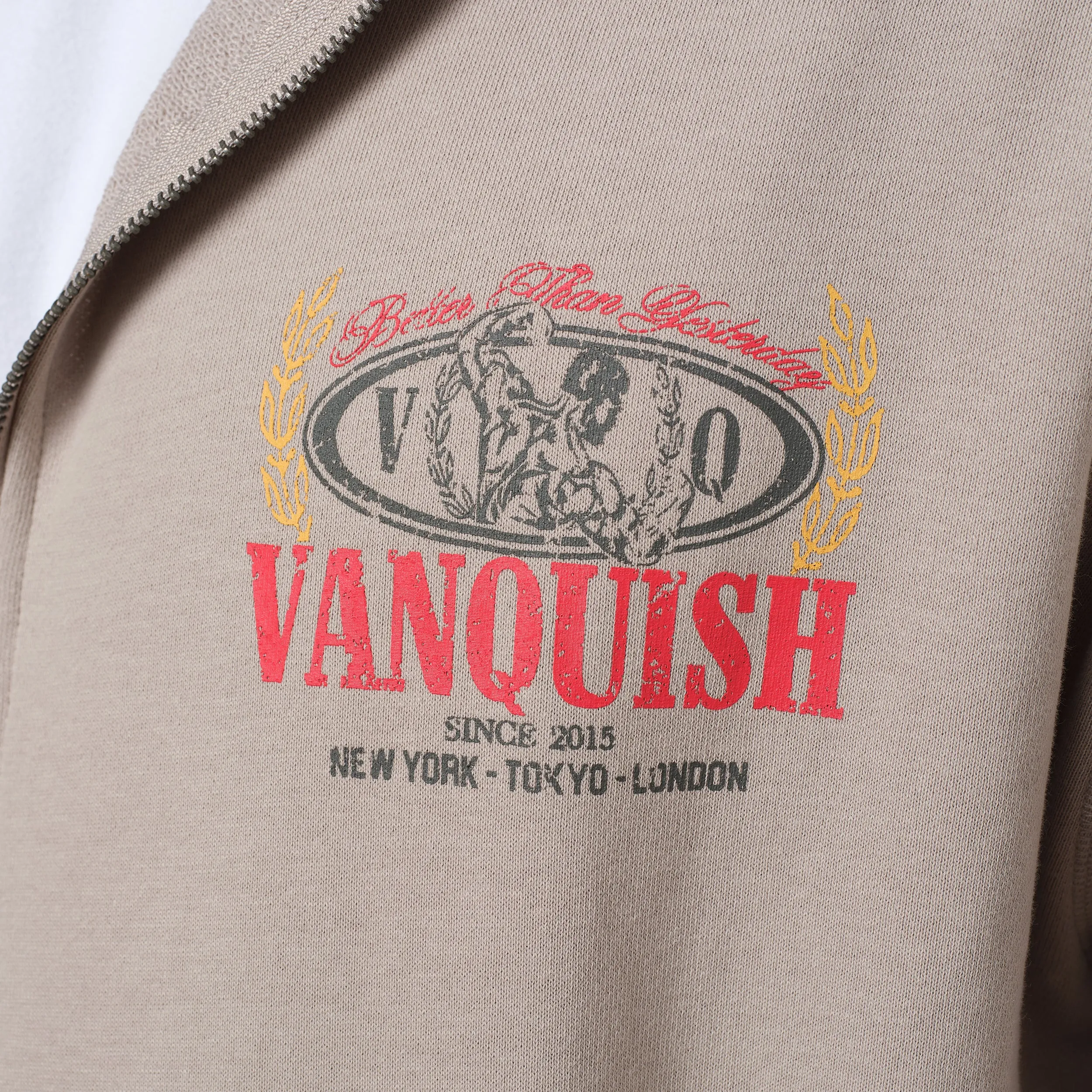 Vanquish Trophy Taupe Zip Oversized Hoodie