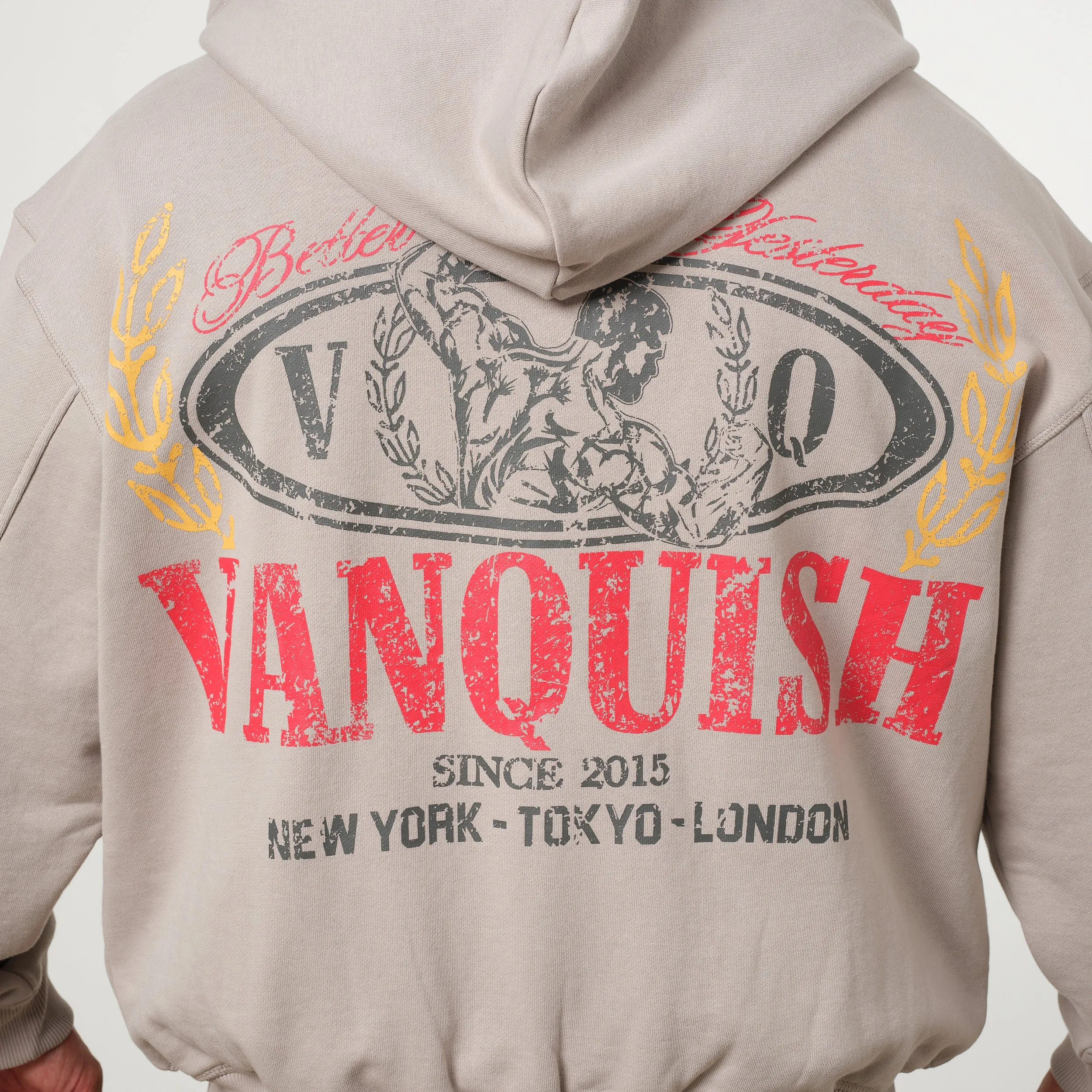 Vanquish Trophy Taupe Zip Oversized Hoodie