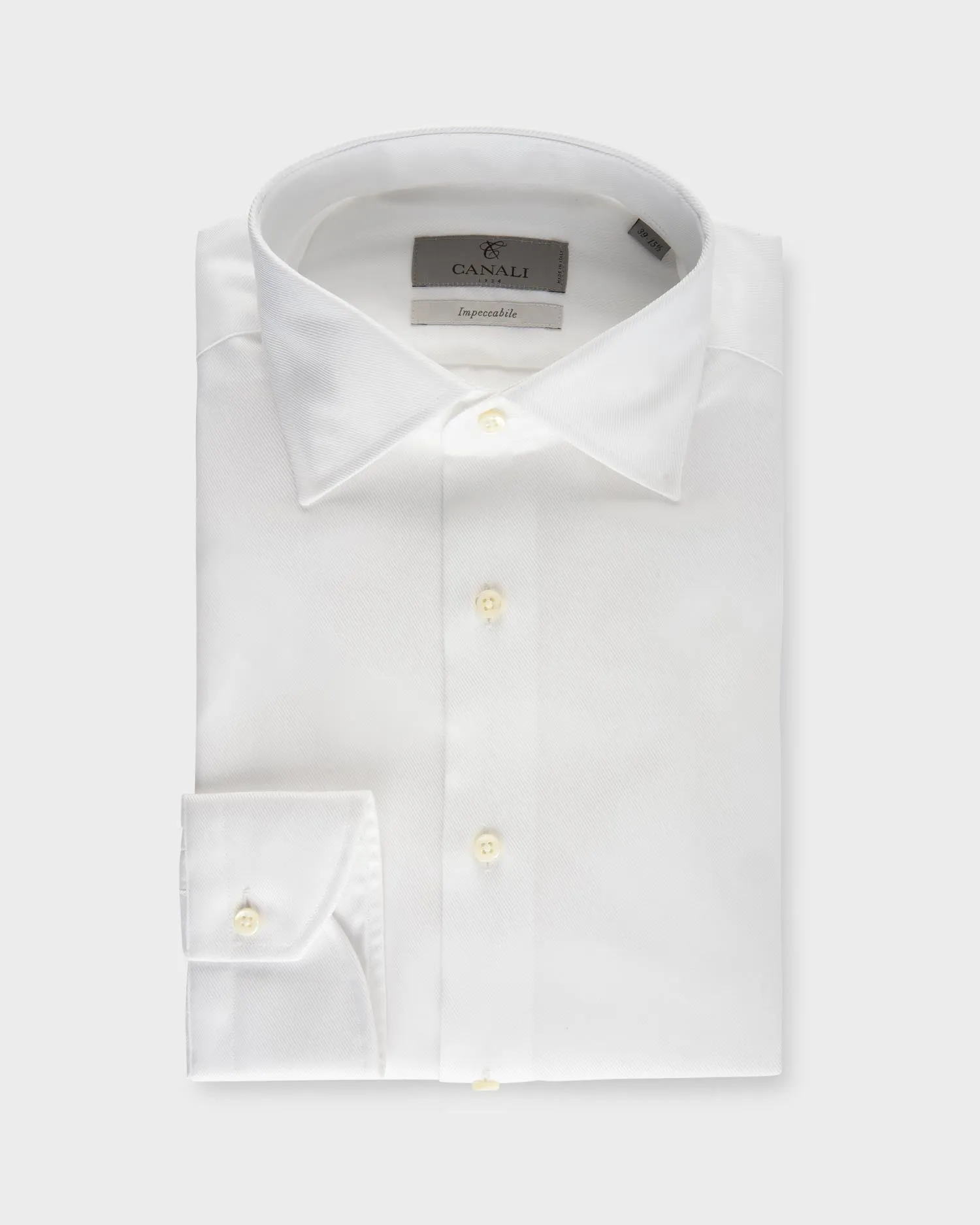 White Twill Impeccabile Cotton Shirt
