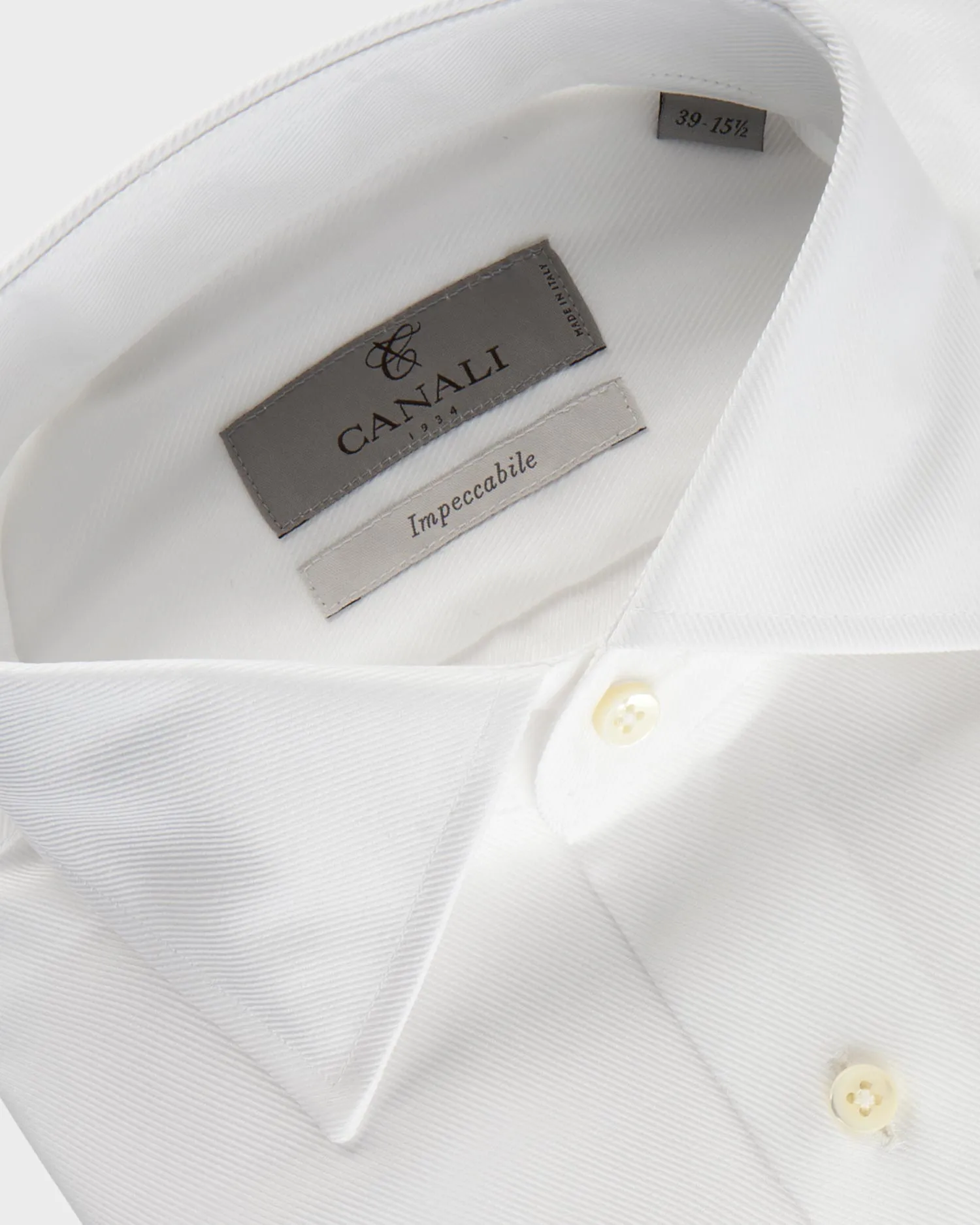 White Twill Impeccabile Cotton Shirt