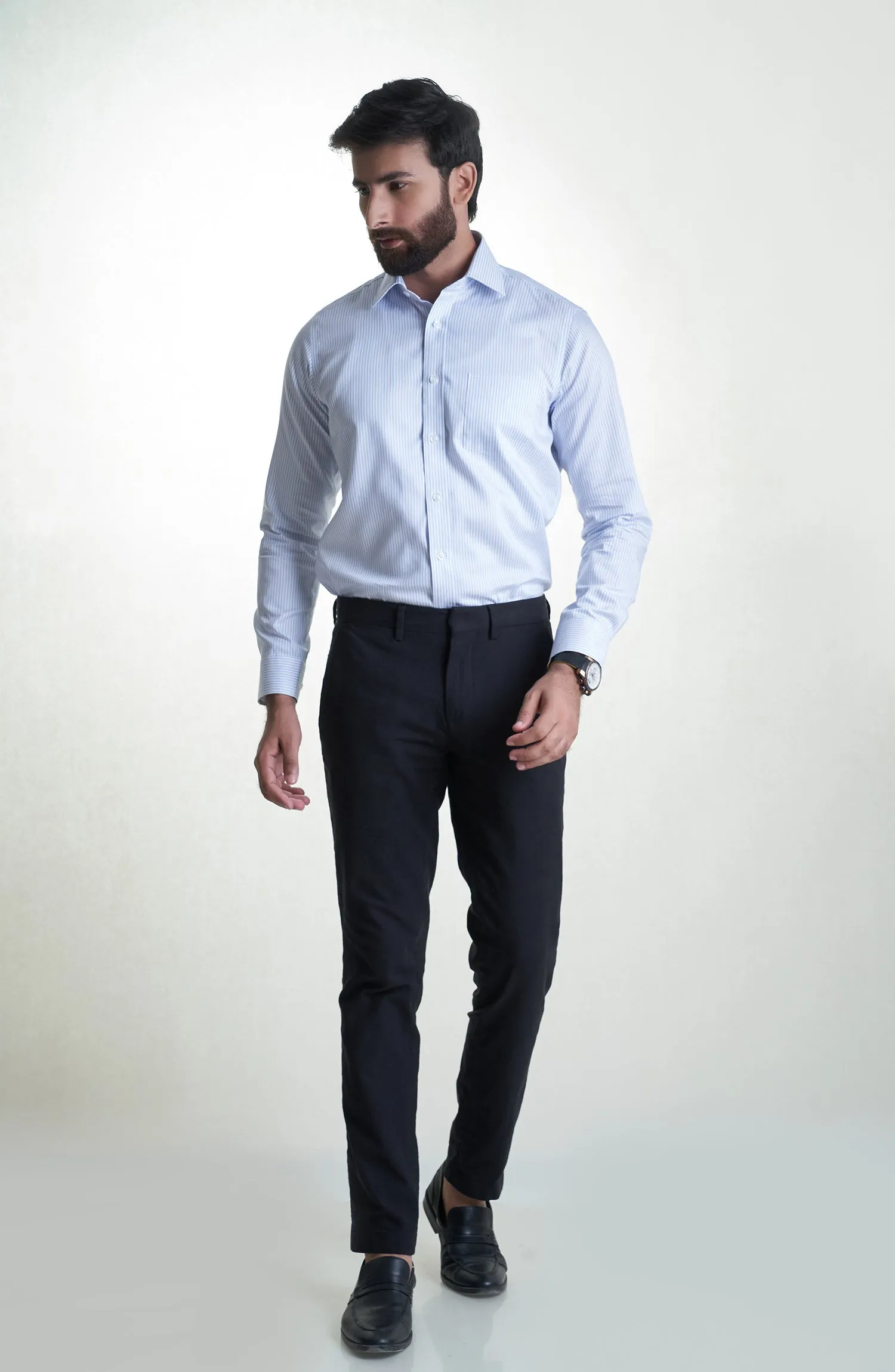 White/Blue Cotton Shirt