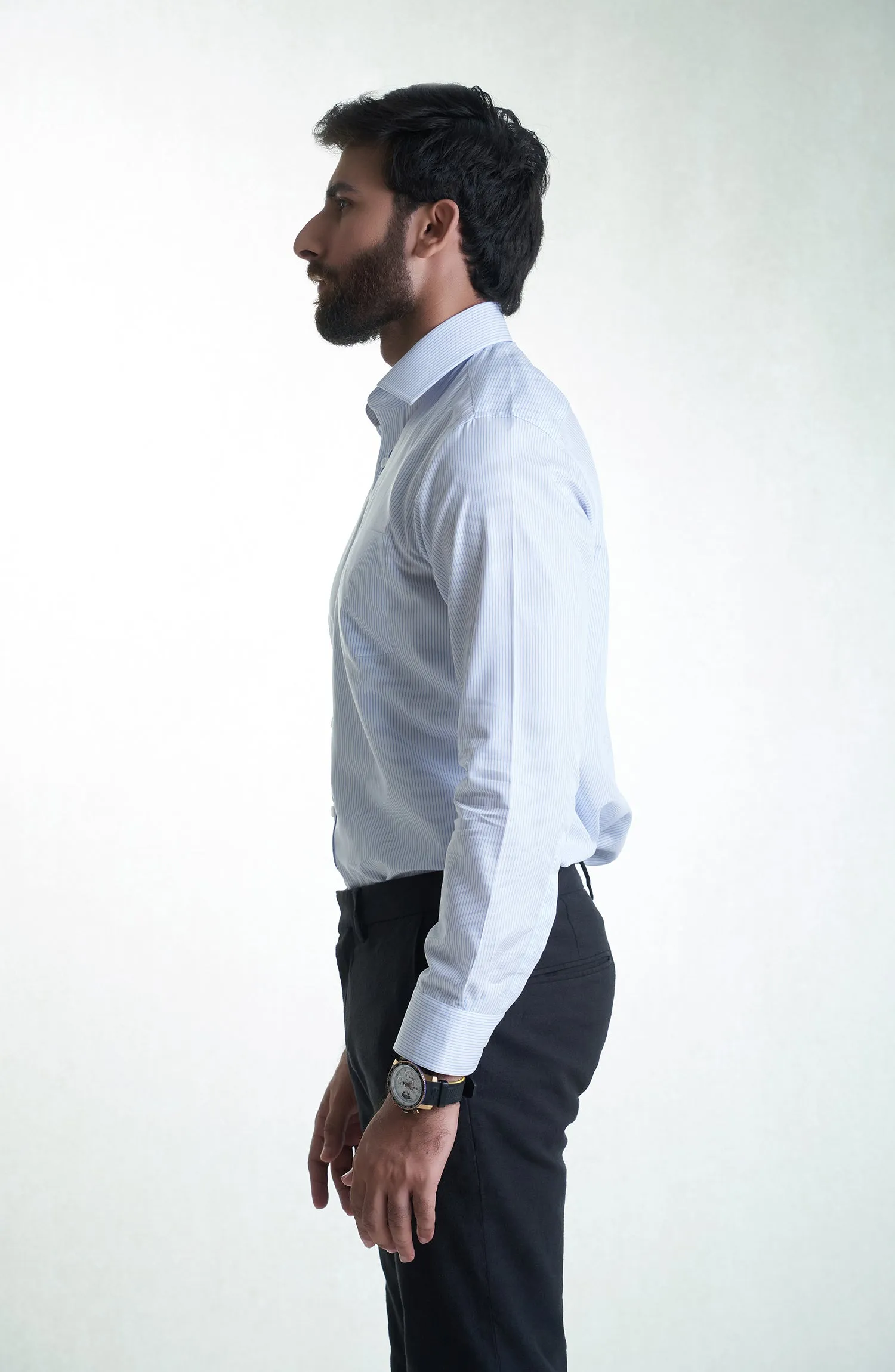 White/Blue Cotton Shirt