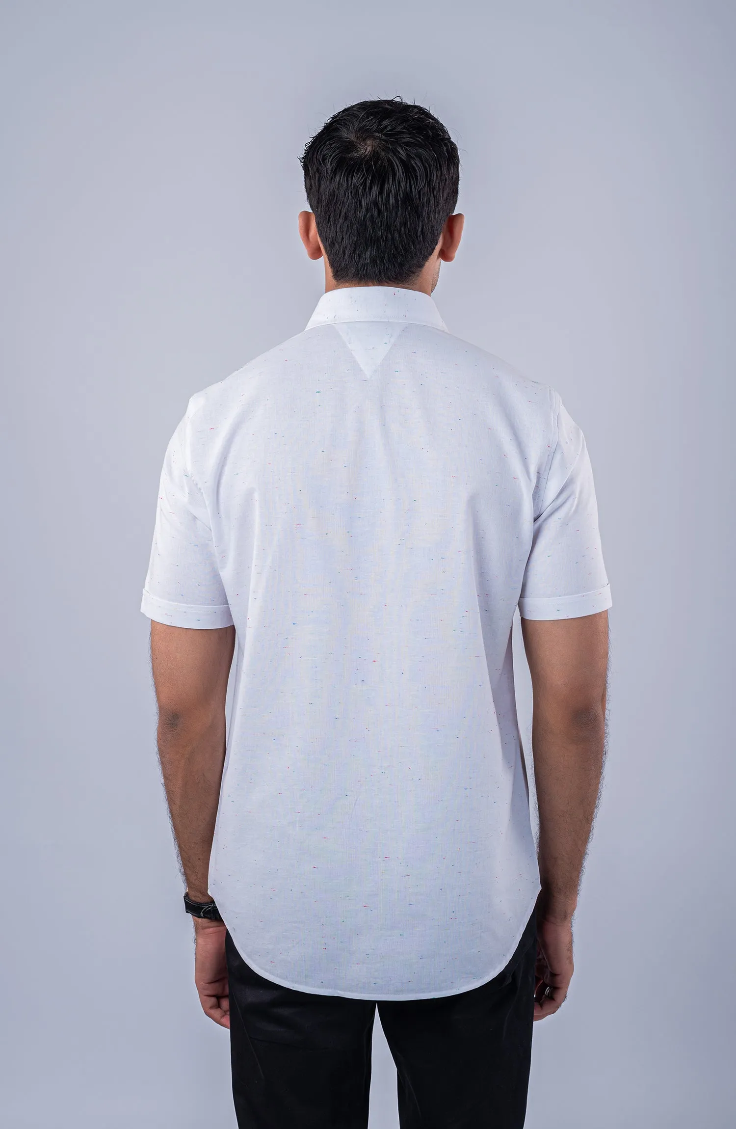 White/Blue Stripes Yarn Dyed Shirt