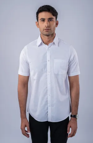White/Blue Stripes Yarn Dyed Shirt