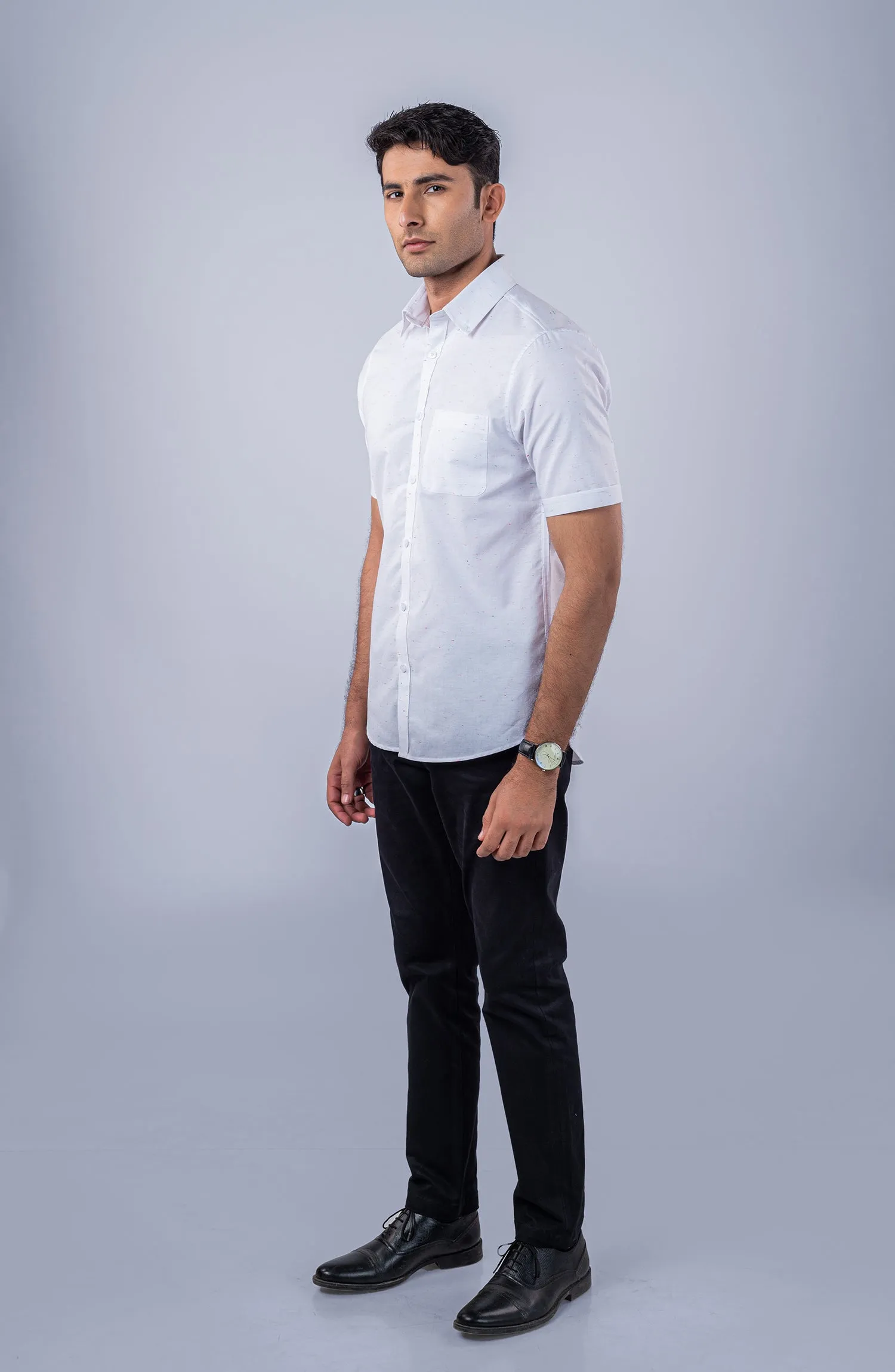White/Blue Stripes Yarn Dyed Shirt