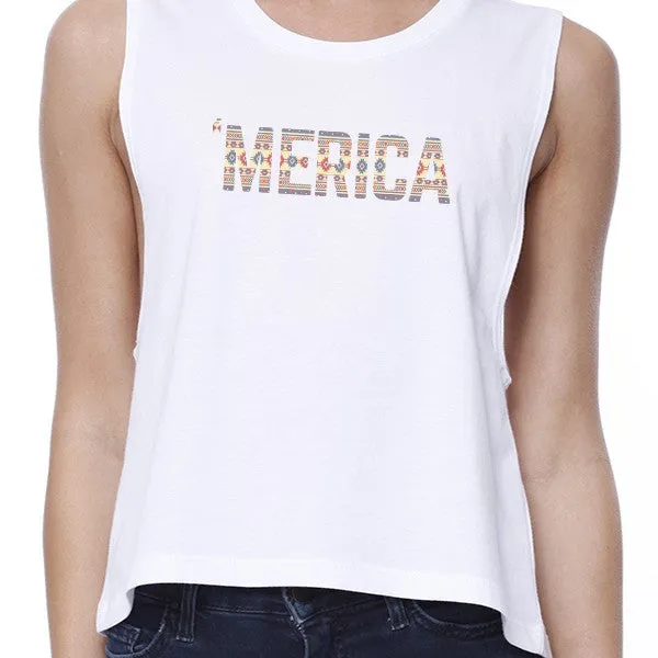 With 'Mercia Womens White Cotton Round Neck Unique Tribal Pattern