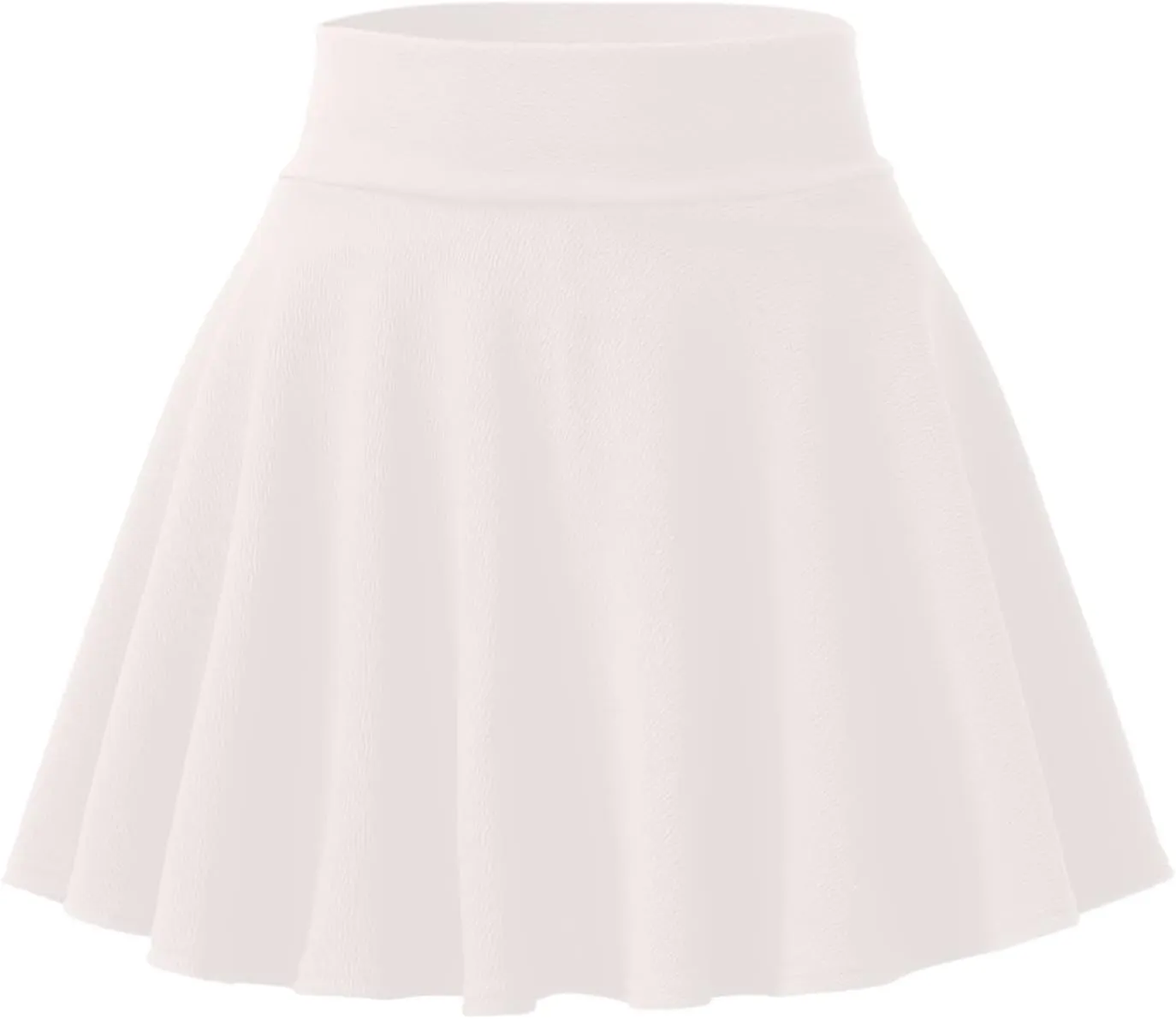 Women's Casual Stretchy Flared Pleated A-Line Mini Skater Skirt with Shorts Skater Party Skirt