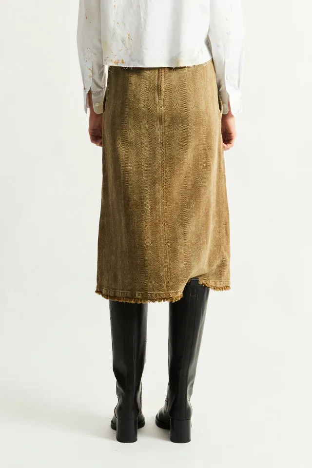 Work Skirt | Gold Green