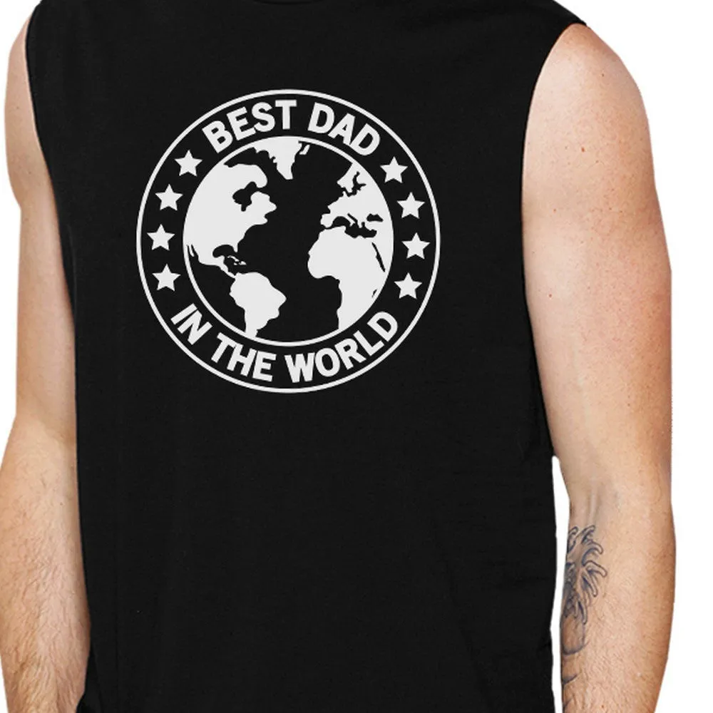 World Best Dad Mens Black Funny Design Tank Top Unique Dad Gifts