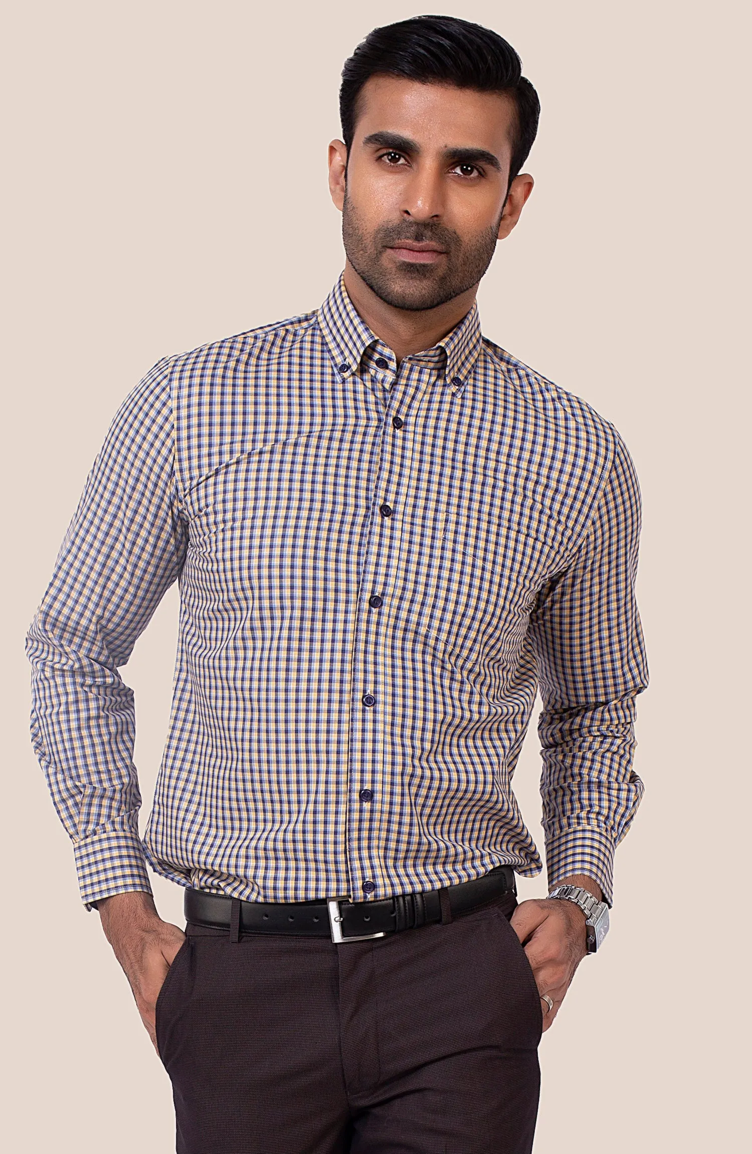 Yellow Check Shirt