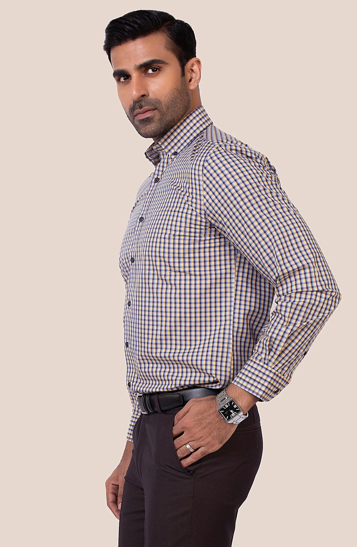 Yellow Check Shirt