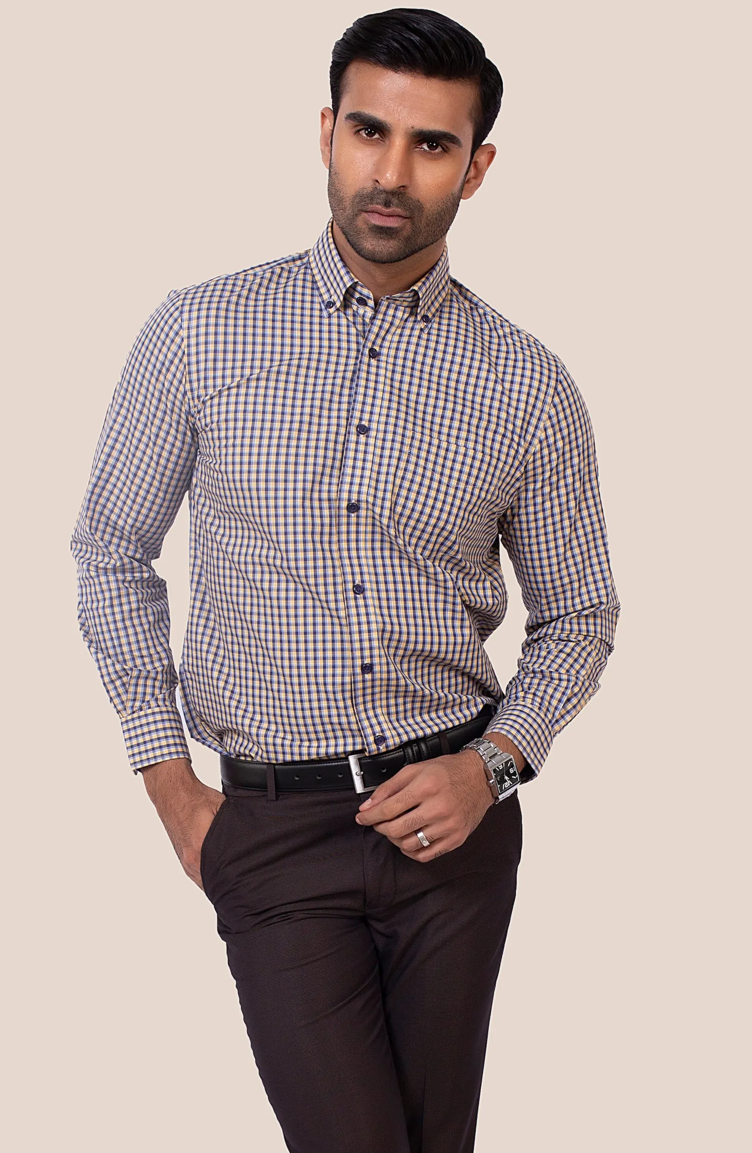 Yellow Check Shirt