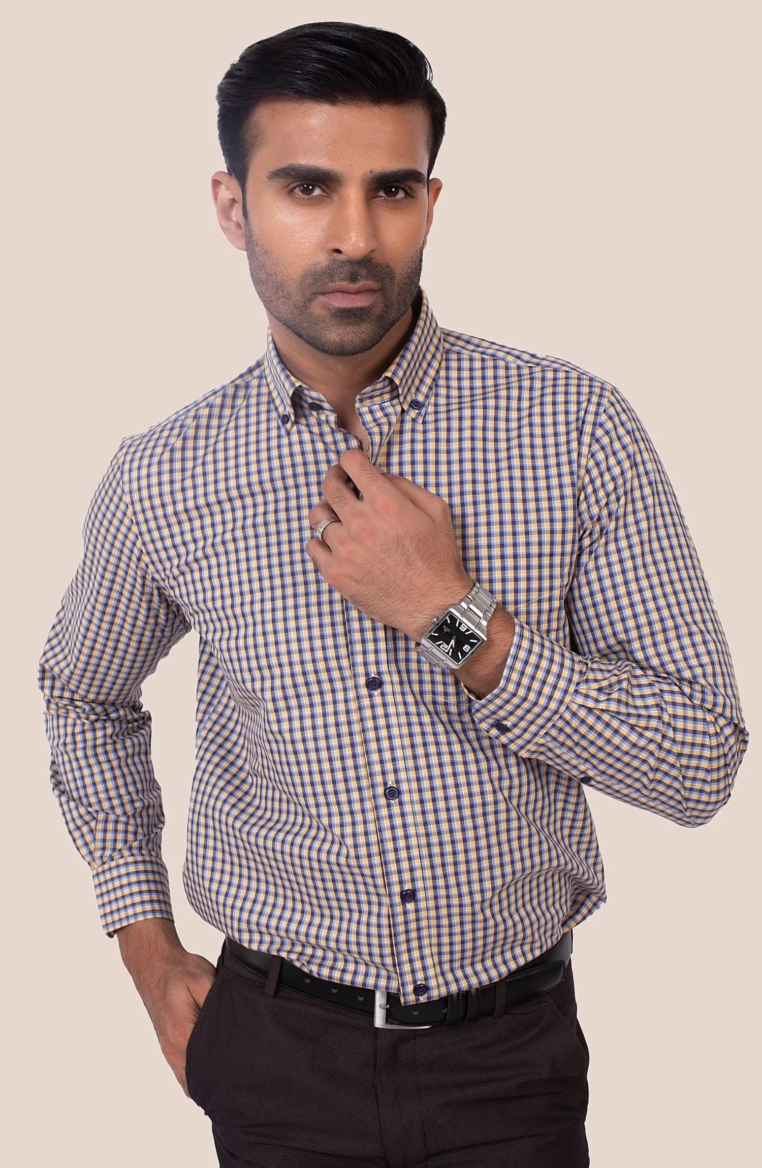 Yellow Check Shirt